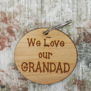 We Love Our Grandad Circle Keyring