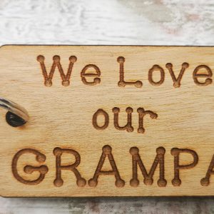 We Love Grandpa Rectangle Keyring