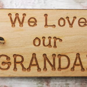 We Love Grandad Rectangle Keyring