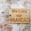We Love Grandad Rectangle Keyring