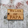 Papa Keyring Wooden Gift