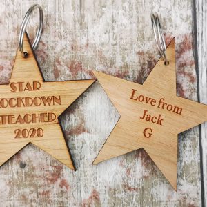 Lockdown Teacher Leaving Star Keyring