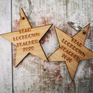 Lockdown Teacher Leaving Star Keyring