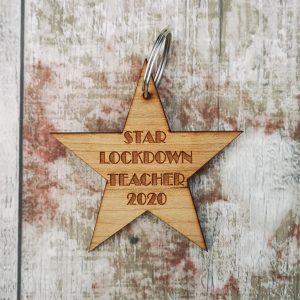 Lockdown Teacher Leaving Star Keyring
