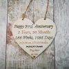 3rd Anniversary Heart - Weeks Months Days