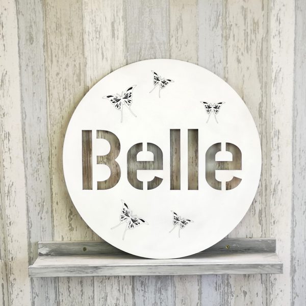 Butterfly Theme Name Wall Art Sign MadeAt94