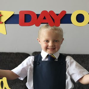 1st day at school selfie frame